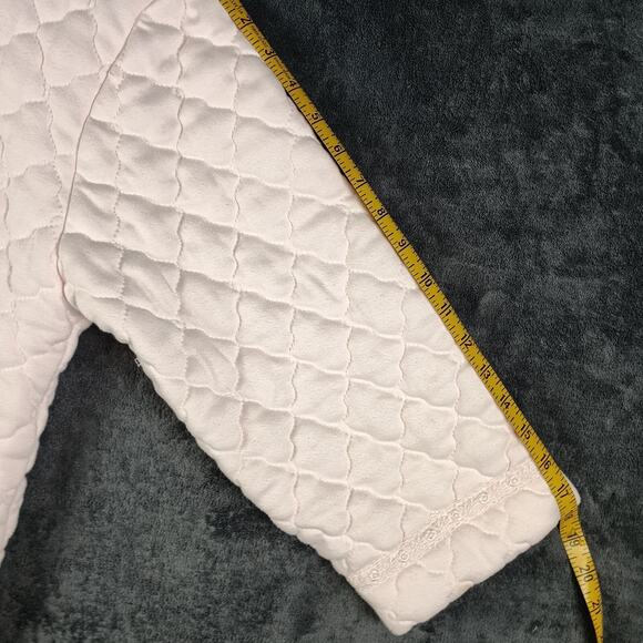 Scatch Quilted Housecoat Women Small Pink Button Front Long Sleeve Lounge Robe - Picture 7 of 10